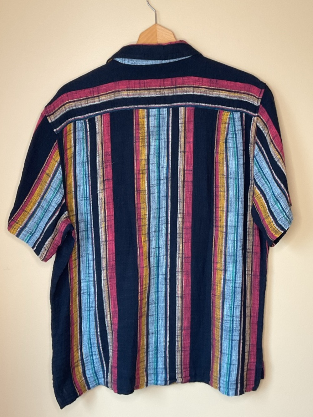 BDG Men’s Striped Camp Collar. Multi Color Button up Shirt Size M - Picture 3 of 6